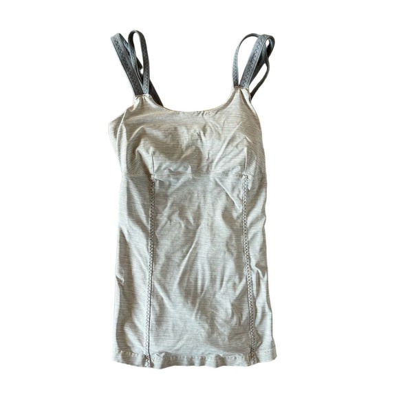 Lululemon Striped Tank Gray Striped - Picture 1 of 5